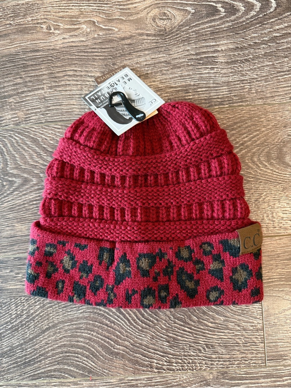 C.C Leopard Print Beanie
